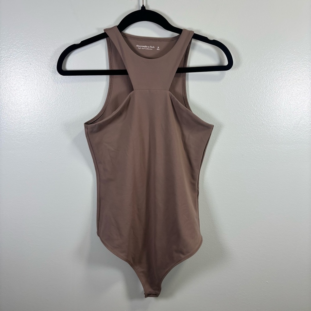 Abercrombie & Fitch Taupe Sleeveless Thong Bodysuit Sz Medium